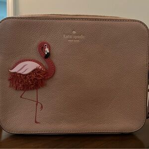Kate Spade Pink Crossbody Bag with Flamingo Accent